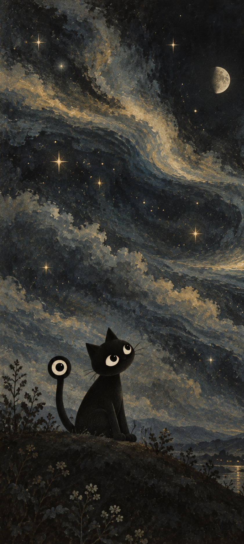 The Night Was Moving phone wallpaper