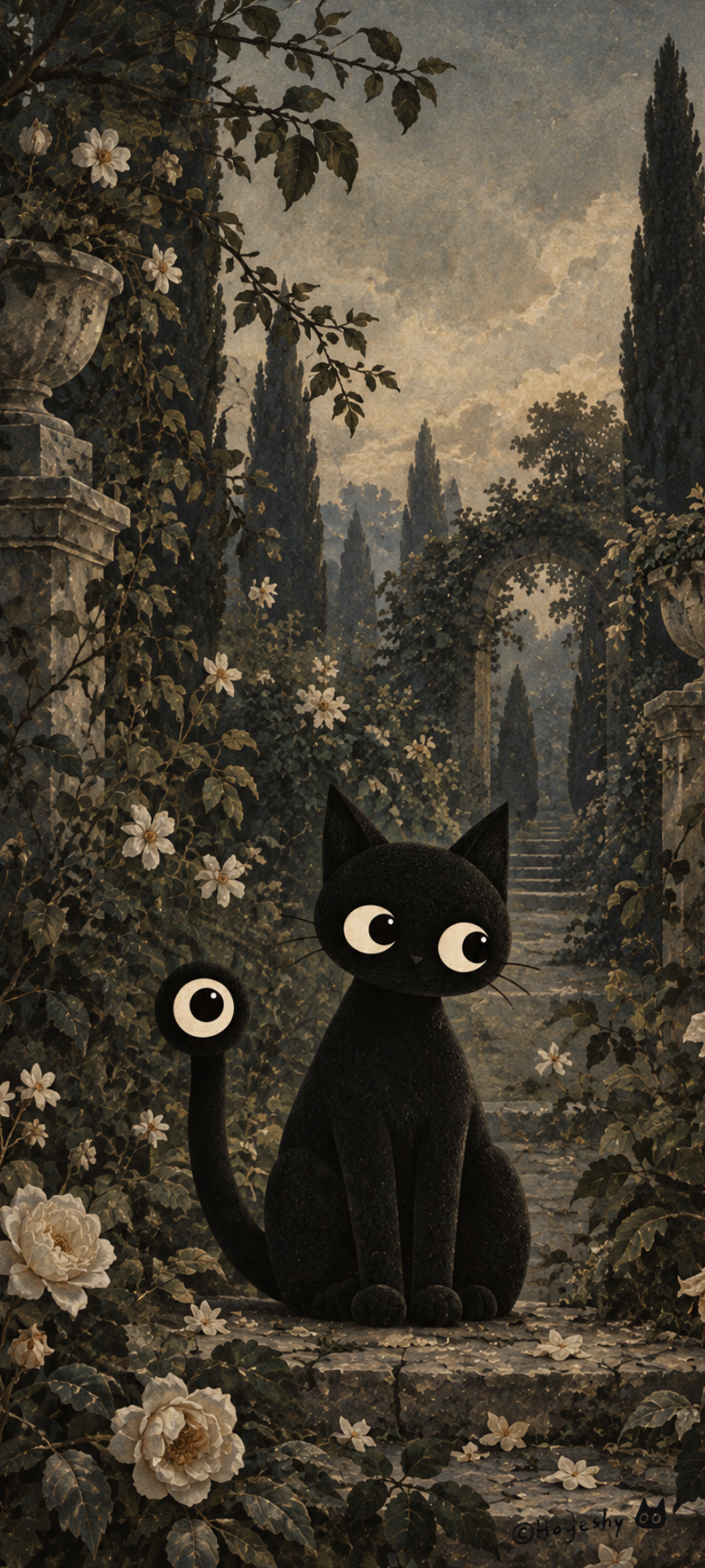 Hogeshy in the Garden phone wallpaper